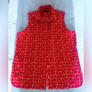 Lands End women’s 18 Tall button down sleeveless shirt